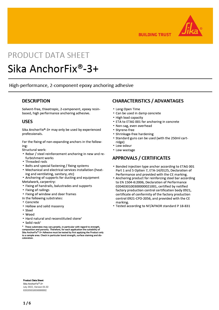 Sika AnchorFix®-3+
