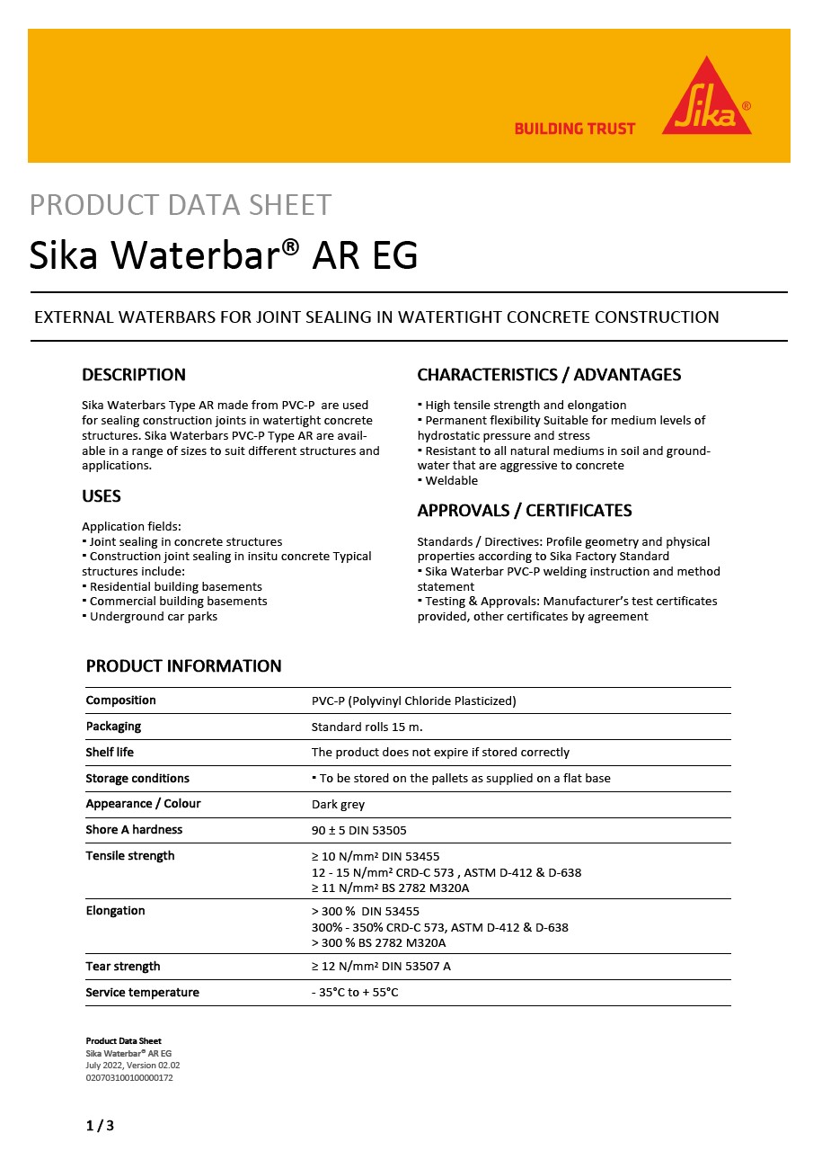 Sika Waterbar® AR EG