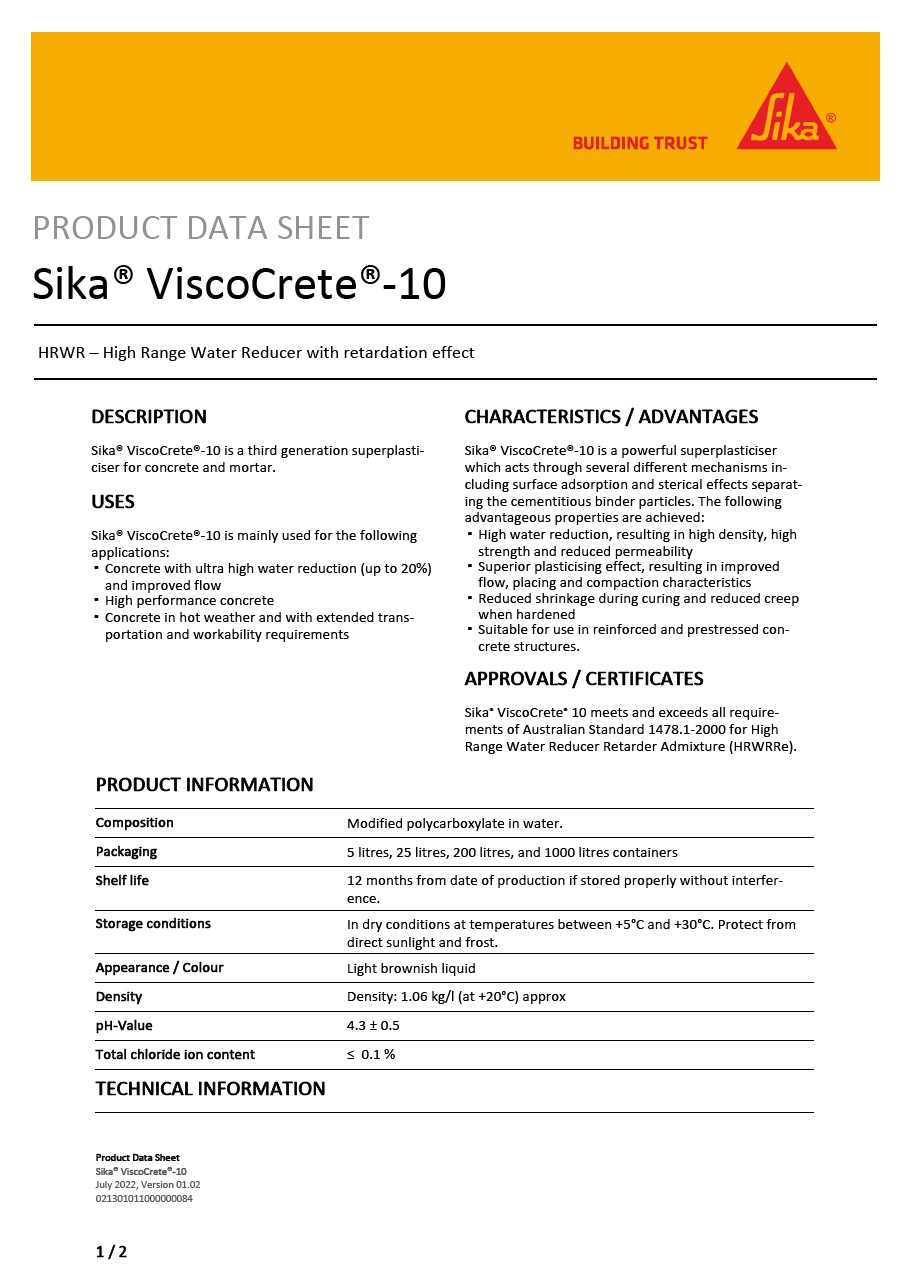 Sika® ViscoCrete®-10