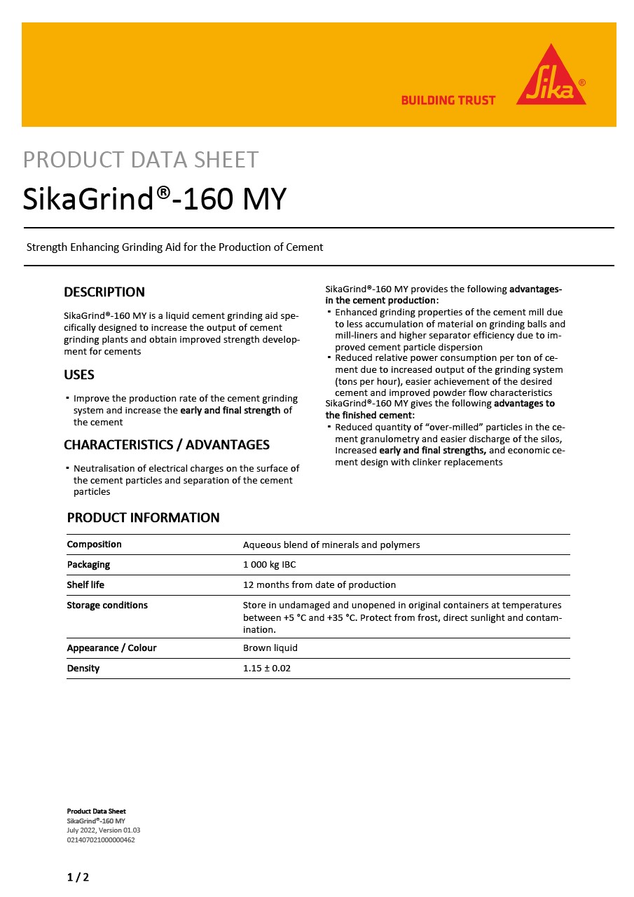 SikaGrind®-160 MY